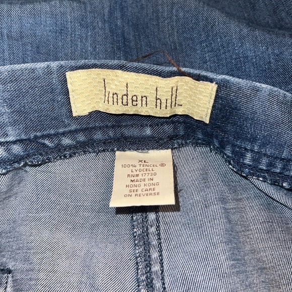 Linden Hill Draw String Blue Chambray Pants Size XL - Picture 3 of 4